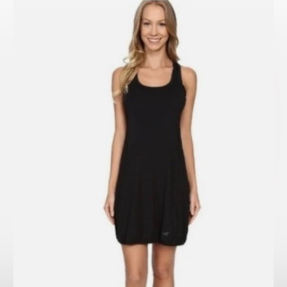 Arcteryx Savona tank dress bubble hem size large black